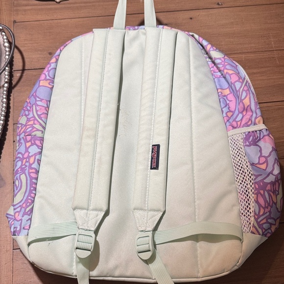 JanSport Pink and Purple Abstract Backpack - Picture 5 of 5